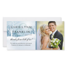 Besneeuwde Winter Foto Dank je wel ijsblauw