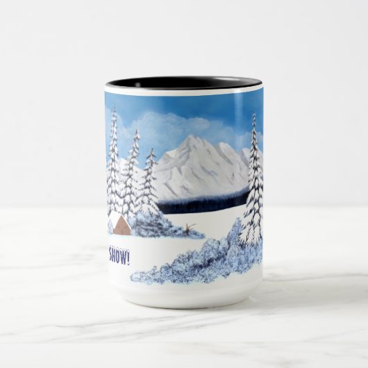 Besneeuwde Winter Groot Mok (Midden)