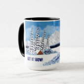 Besneeuwde Winter Groot Mok (Voorkant links)