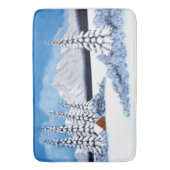 Besneeuwde Winter Heldere Badmat (Voorkant Verticaal)
