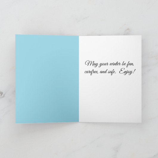 Besneeuwde Winter Kaart (Binnen)