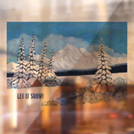 Besneeuwde Winter Raamsticker