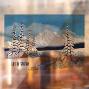 Besneeuwde Winter Raamsticker