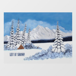 Besneeuwde Winter Raamsticker