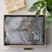 Besneeuwde Winterwandeling, Hinde en Ree Tissuepapier (Geschenk)