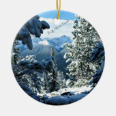 Besneeuwde witte winter in Banff, Alberta, Canada Keramisch Ornament (Voorkant)