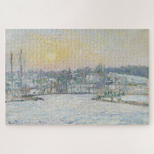 Besneeuwde zonsondergang in Bazincourt – Camille P Legpuzzel