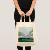 Besneeuwde Zweedse Wegreis Tote Bag (Voorkant (product))