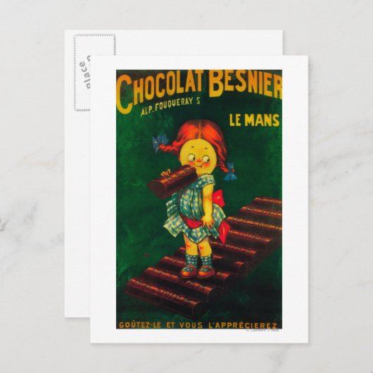 Besnier Chocolate Promotion Poster Briefkaart (Voorkant / Achterkant)