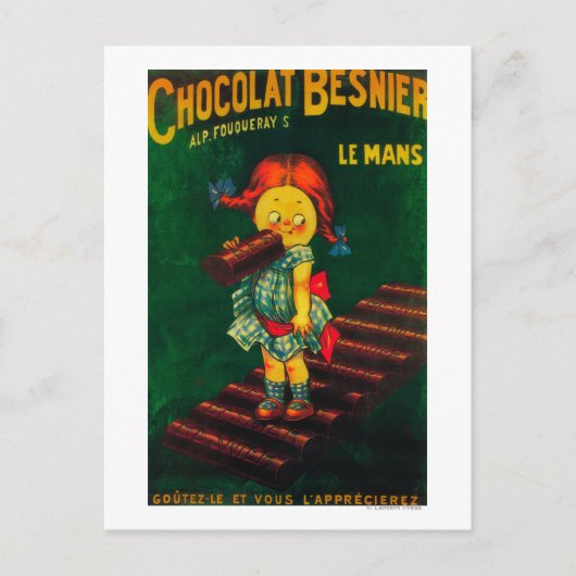 Besnier Chocolate Promotion Poster Briefkaart (Voorkant)