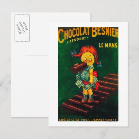 Besnier Chocolate Promotion Poster Briefkaart (Voorkant / Achterkant)