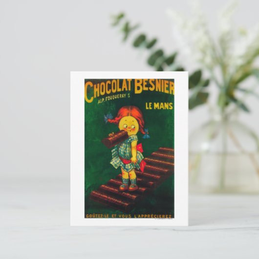 Besnier Chocolate Promotion Poster Briefkaart (Staand voorkant)
