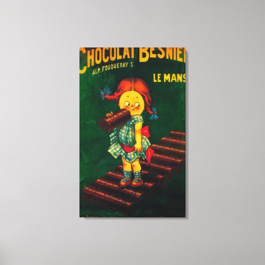 Besnier Chocolate Promotion Poster Canvas Afdruk (Voorkant)