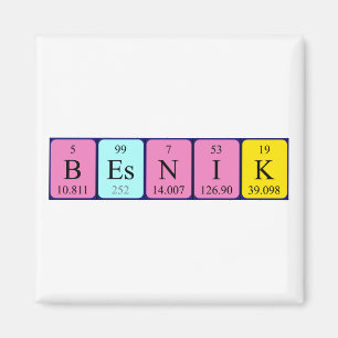 Besnik periodieke lijstnaam magnet