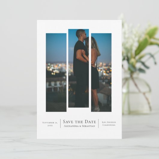 Besnoeiing sparen de Datum Aangepaste Berichtfoto Aankondiging (Staand voorkant)