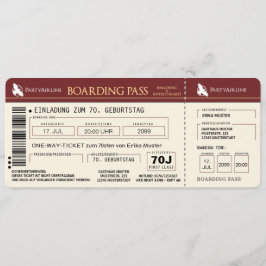 besondere Einladungskarte zum 70. Geburtstag Kaart