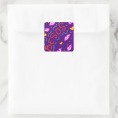 besos vierkante sticker (Tas)
