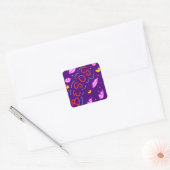 besos vierkante sticker (Envelop)