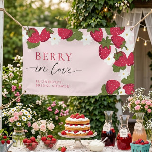 Besotted met Aardbei Bruidsfeest Welkom Spandoek