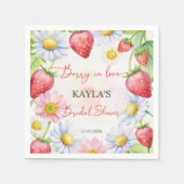 Besotted met aardbei bruiloft bedrukt servet (Voorkant)