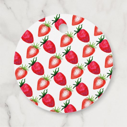 Besotted met aardbei bruiloftsborrel bedankjes labels (Achterkant)