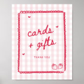 Besotted met aardbei kaarten en cadeaus poster (Voorkant)