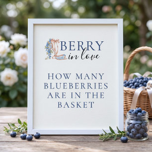 Besotted met bessen Hoeveel blauwe bessen Bruidsfe Poster