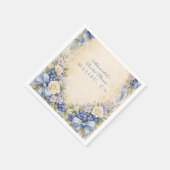 Besotted met bosbes bruiloft servet (Hoek)