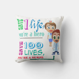 Bespaar 100 levens je bent een mannelijk en Vrouw  Kussen