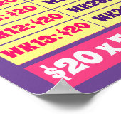 Bespaar $1.000 in één jaar! Gelddoelstellingen Roz Poster (Hoek)