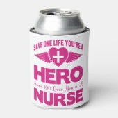 Bespaar 1 leven Je bent een Hero Save 100 Je bent  Blikjeskoeler (Blikje Voorkant)