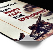 Bespaar afvalvet voor explosieven! poster (Hoek)