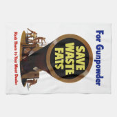 Bespaar afvalvetten ~ Voor buskruit Theedoek (Horizontaal)