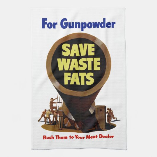 Bespaar afvalvetten ~ Voor buskruit Theedoek (Verticaal)