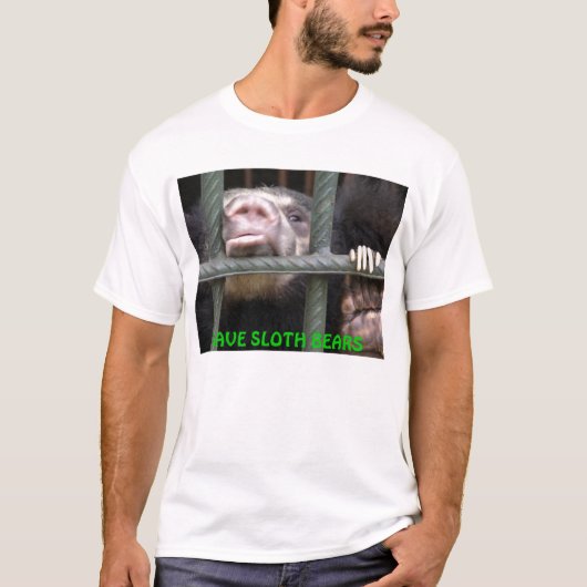 BESPAAR BEREN VOOR SLOTH T-SHIRT (Voorkant)