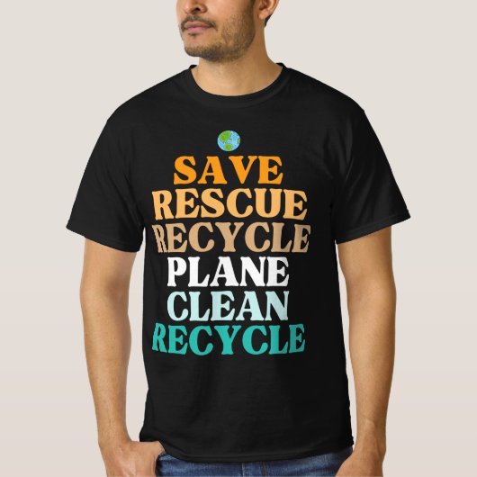 Bespaar bijen die bijen redden Recyclen T-shirt (Voorkant)