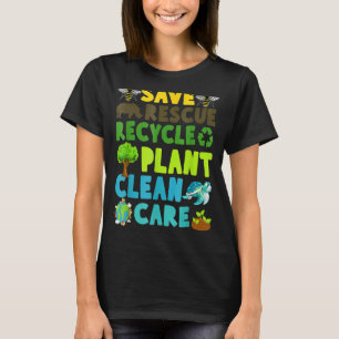 Bespaar bijen die dieren redden Recyclen plastic a T-shirt