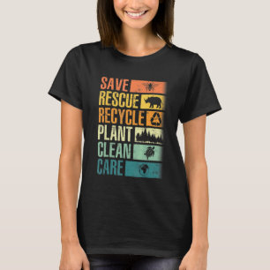 Bespaar bijen Reddingsdieren Recyclen Plastic Eart T-shirt
