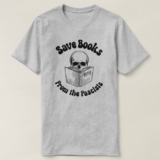 Bespaar boeken van de fascisten t-shirt (Design voorkant)