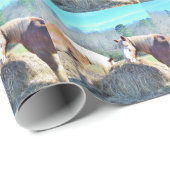 Bespaar conceptpaarden die hooi eten cadeaupapier (Rol Hoek)