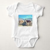 Bespaar conceptpaarden die hooi eten romper (Voorkant)