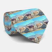 Bespaar conceptpaarden die hooi eten stropdas (Opgerold)