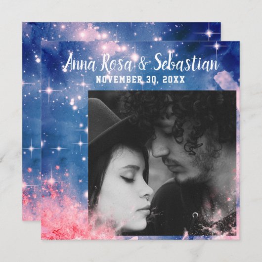 *~* BESPAAR DATUM PHOTO AR6 Weddenschap Website QR Save The Date (Voorkant / Achterkant)