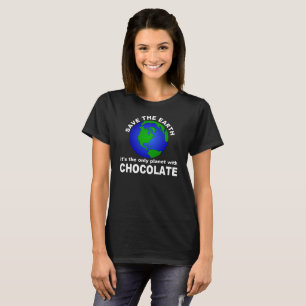 Bespaar de aarde, voor het chocolade t-shirt