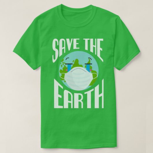 Bespaar de aardewijde klimaatsverandering t-shirt (Design voorkant)