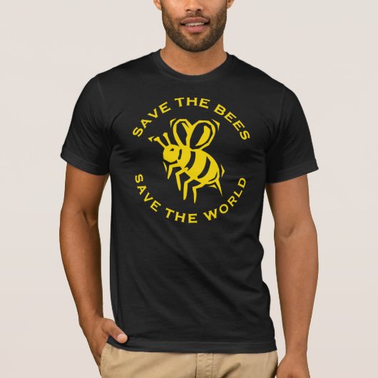 Bespaar de bijen de wereld t-shirt (Voorkant)