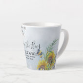 Bespaar de bijen en bespaar de wereld op maat latte mok (Rechterhoek)