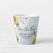 Bespaar de bijen en bespaar de wereld op maat latte mok (Voorkant)