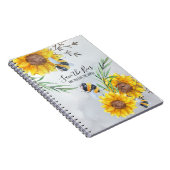 Bespaar de bijen en bespaar de wereld op maat notitieboek (Rechterzijde)