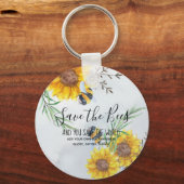 Bespaar de bijen en bespaar de wereld op maat sleutelhanger (Voorkant)